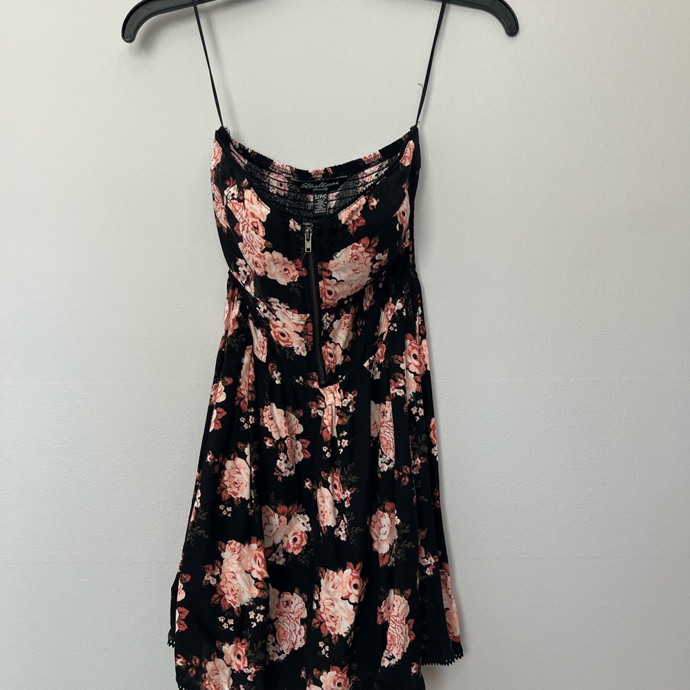 Floral Strapless  Dress